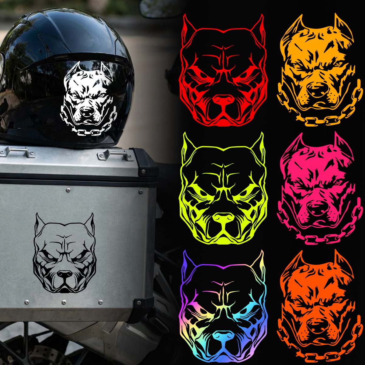 2PCS/SET Multicolor Pitbull Do - Motorcycle Gear For Dogs review and price
