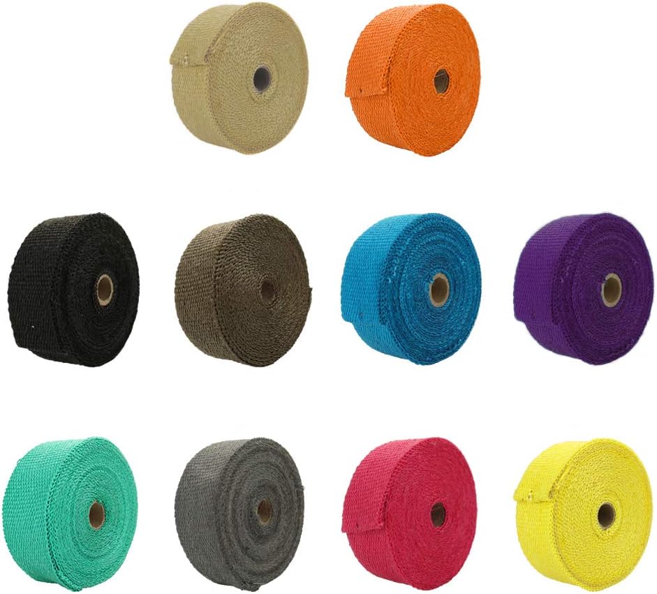 High Quality Fiberglass 1M 5M  - Exhaust Wrap Titanium review and price